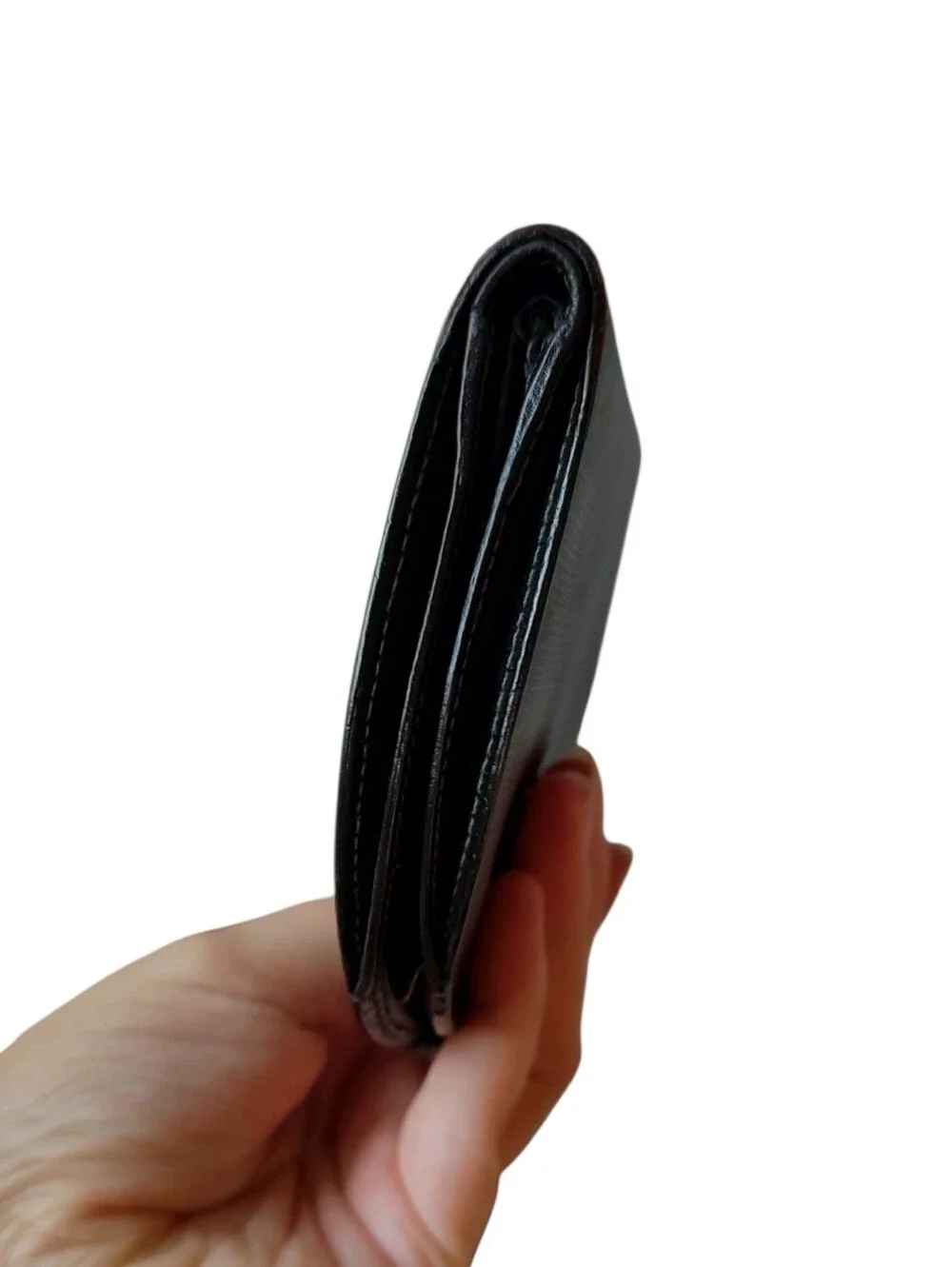 Fendi Pequin Brown Striped Dome Wallet